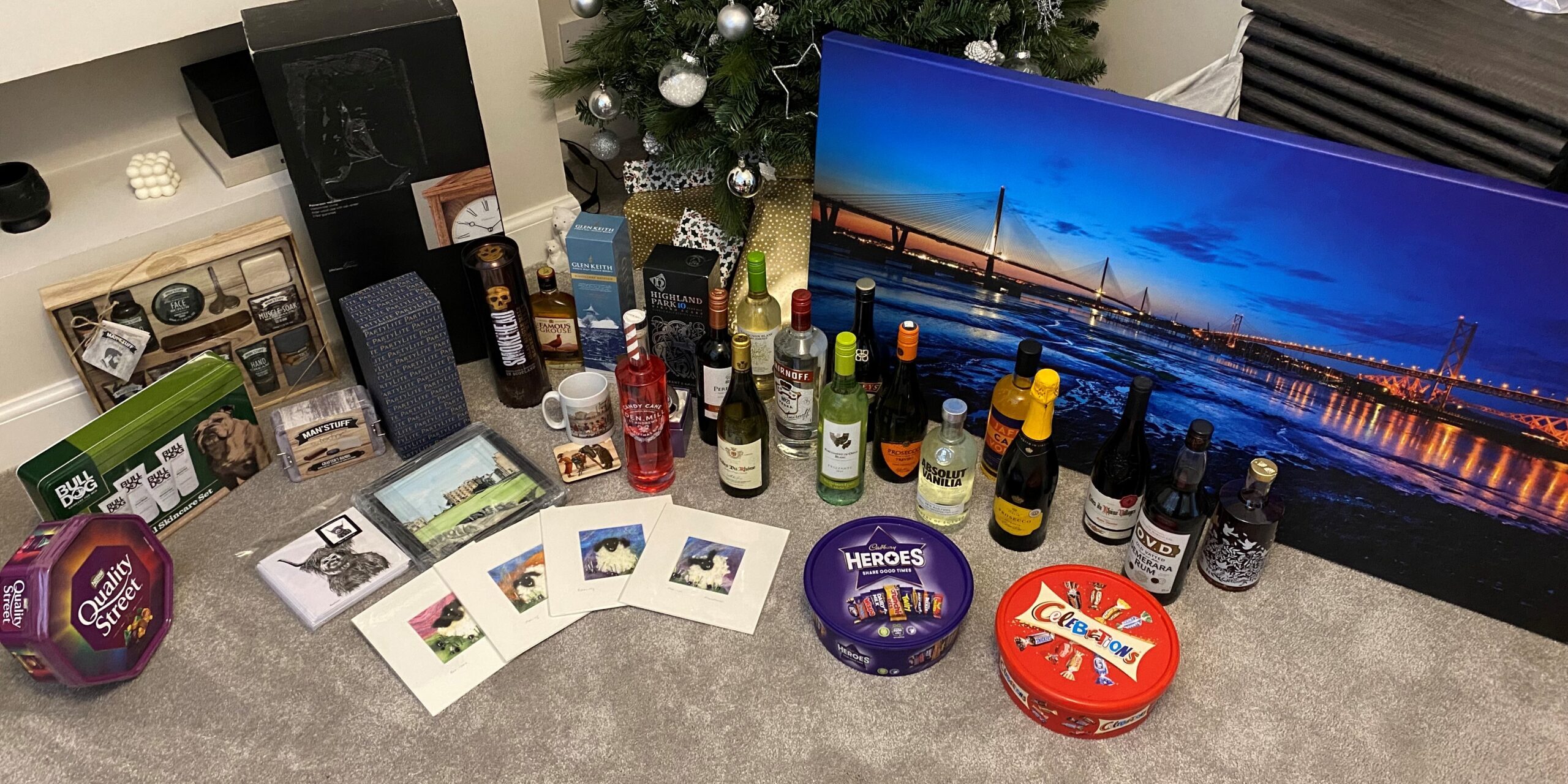 Teens+ and Friends+ festive raffle prizes on display